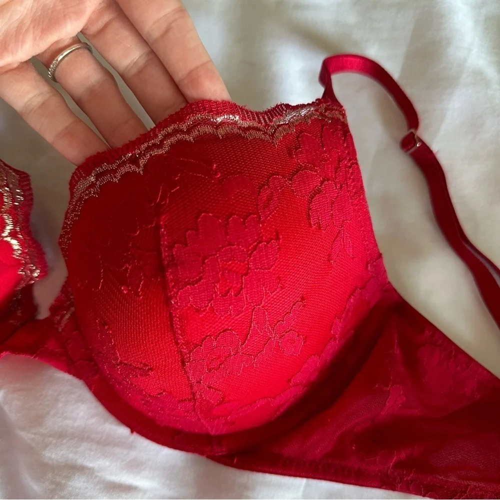 Red Lace Bra